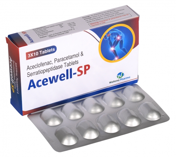 Aceclofenac Paracetamol Serratiopeptidase Tablets Manufacturer Supplier India Buy Online