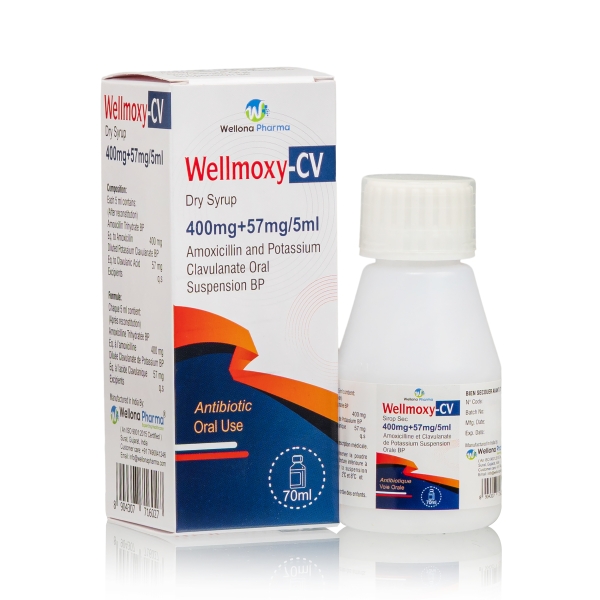 Amoxicillin & Potassium Clavulanate Oral Suspension 457mg