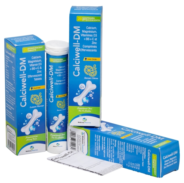 Calcium, Magnesium, Vitamin D3 + B6 + C & Zinc Effervescent Tablets