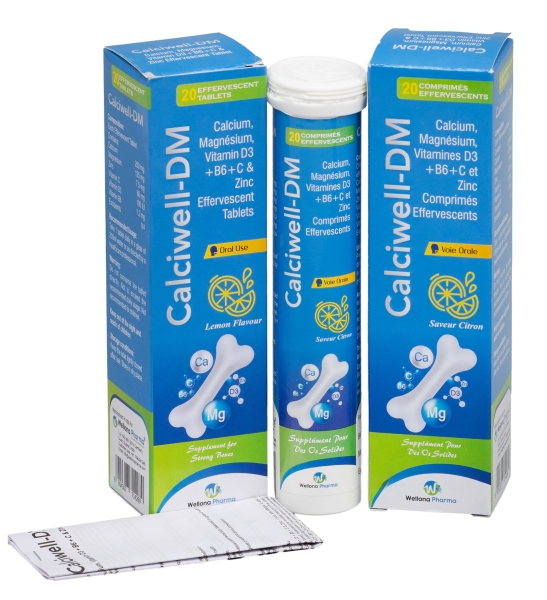 Calcium, Magnesium, Vitamin D3 + B6 + C & Zinc Effervescent Tablets