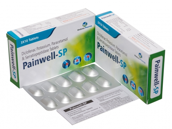 Diclofenac Potassium Paracetamol Serratiopeptidase Tablets
