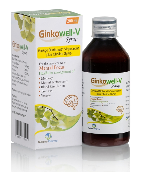Ginkgo Biloba With Vinpocetine + Choline Syrup