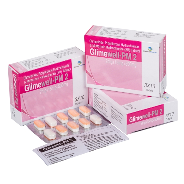Glimepiride, Pioglitazone & Metformin HCL Tablets