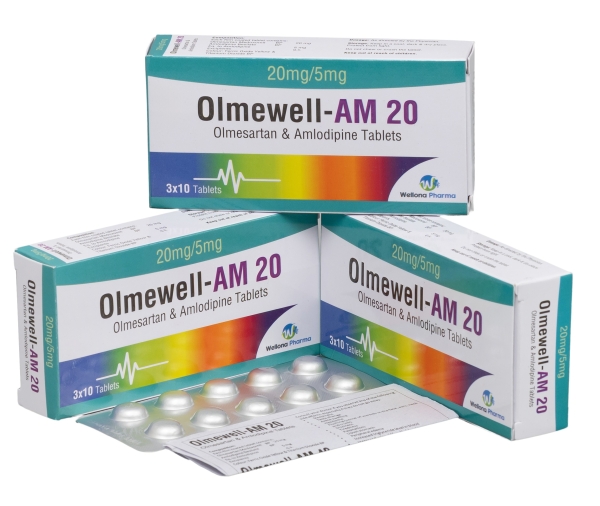 Olmesartan 20mg & Amlodipine 5mg Tablets