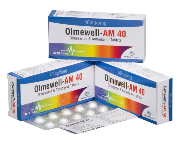 Olmesartan 40mg & Amlodipine 5mg Tablets