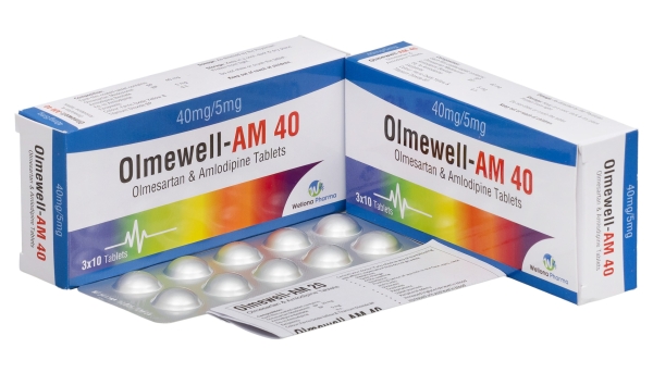 Olmesartan 40mg & Amlodipine 5mg Tablets