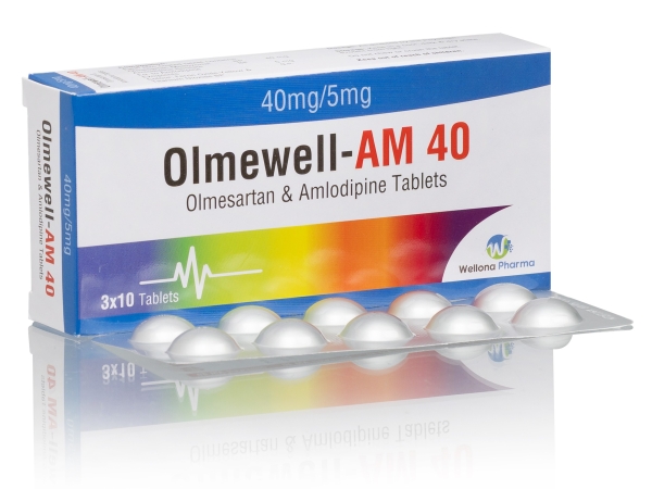 Olmesartan 40mg & Amlodipine 5mg Tablets
