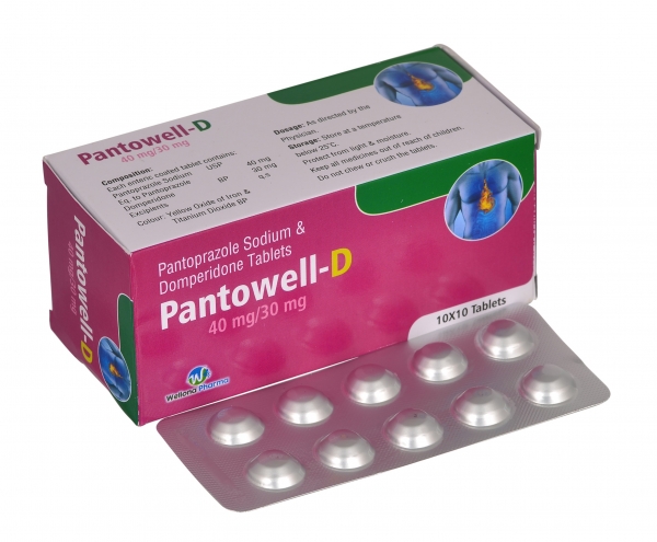 Pantoprazole and Domperidone Tablets Manufacturer & Supplier India