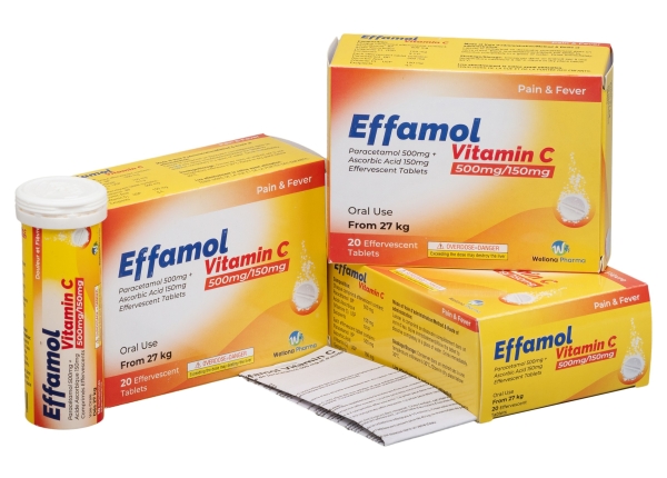 Paracetamol & Vitamin C Effervescent Tablets