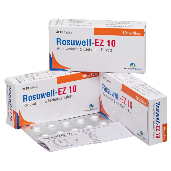 Rosuvastatin 10mg & Ezetimibe 10mg Tablets