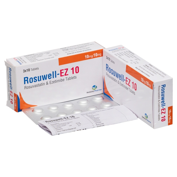 Rosuvastatin 10mg & Ezetimibe 10mg Tablets