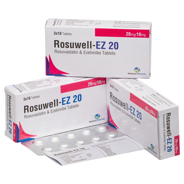 Rosuvastatin 20mg & Ezetimibe 10mg Tablets