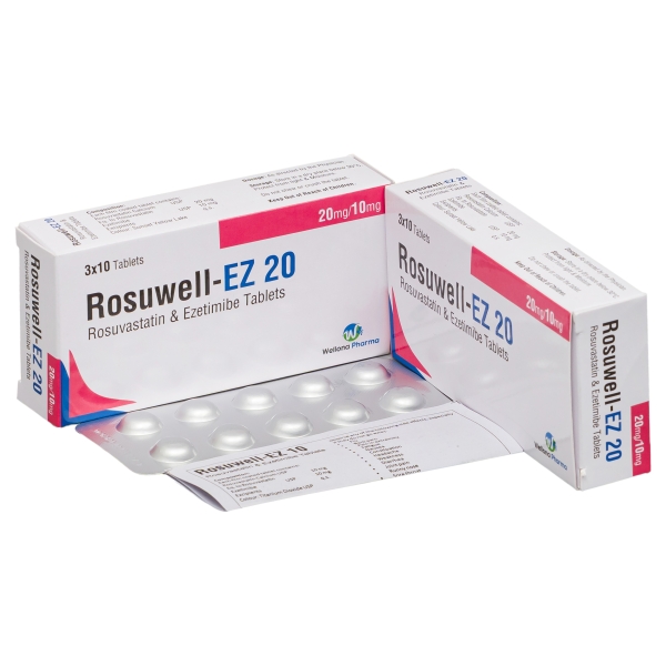 Rosuvastatin 20mg & Ezetimibe 10mg Tablets