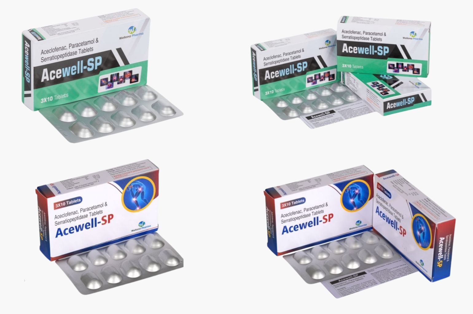 Aceclofenac Paracetamol Serratiopeptidase Tablets Manufacturers, Suppliers & Exporters